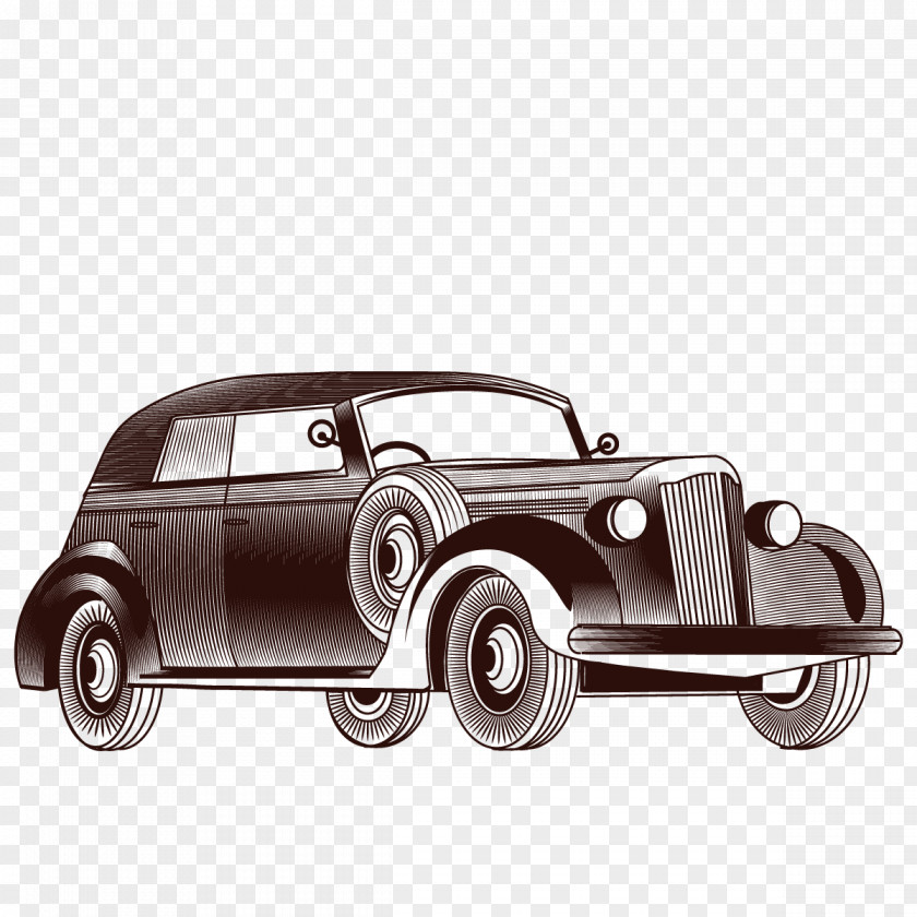 Vector Vintage Car Clip Art PNG