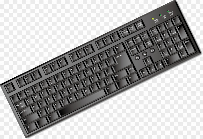 Black Keyboard Decoration Design Vector Computer Laptop Numeric Keypad Space Bar PNG
