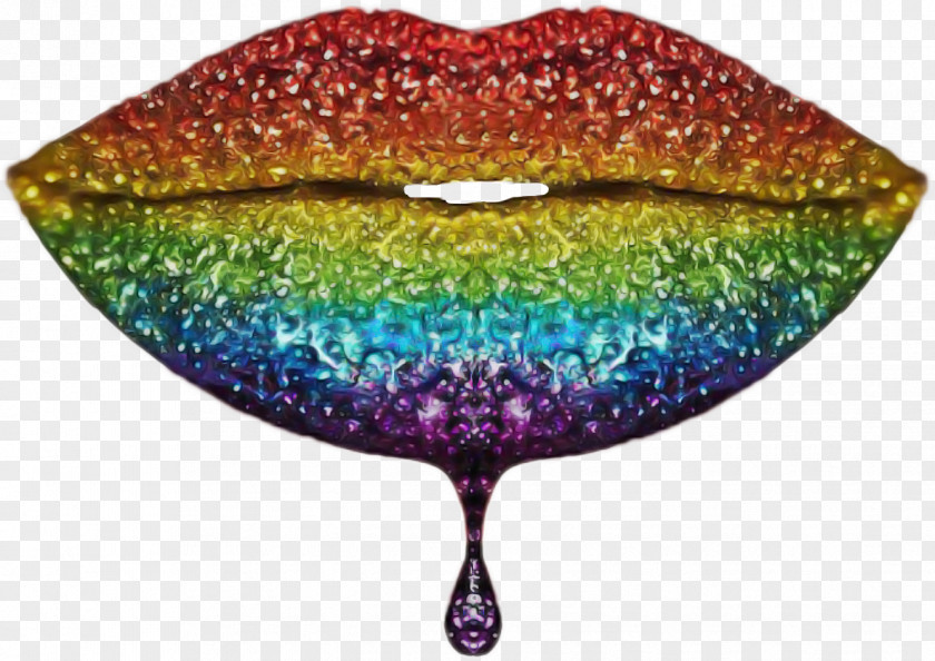 Glitter Lip Purple Mouth Stained Glass PNG