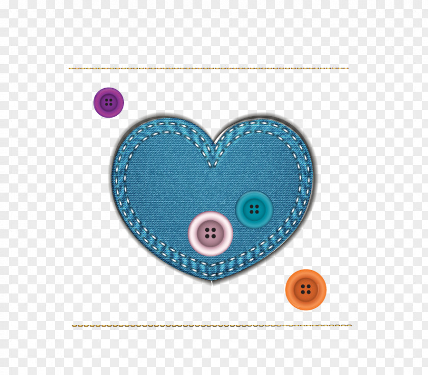 Love Button Cloth Heart PNG