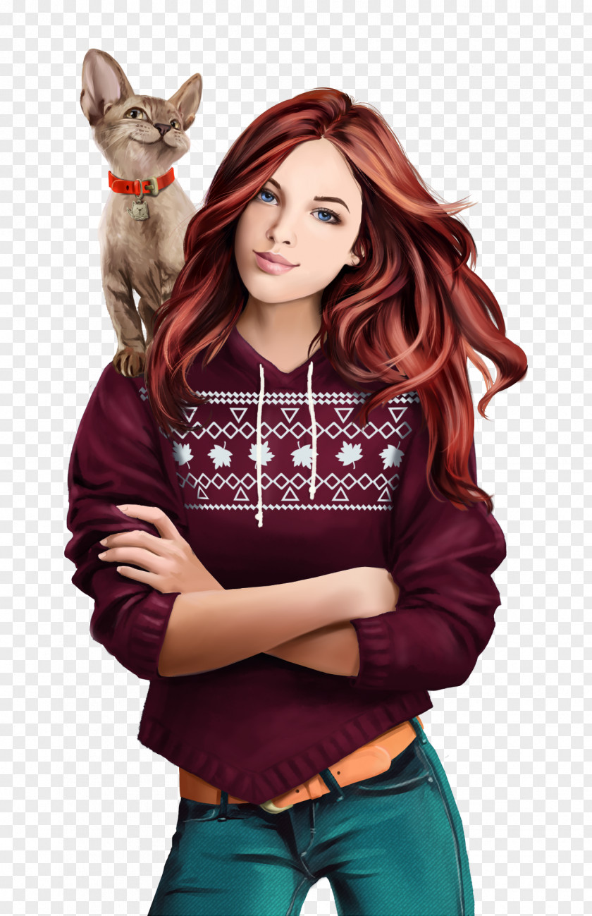 Marie Blouse Maroon Sleeve Shoulder Hair Coloring PNG