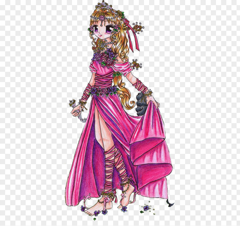 Beautiful Princess Costume Design Figurine Legendary Creature PNG