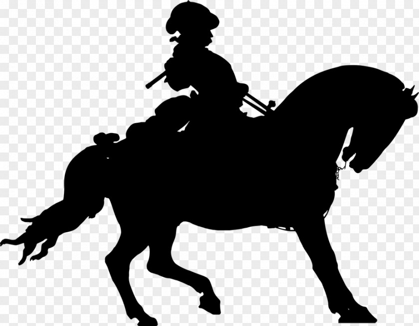 Cowboy Silhouette Horse Stallion Equestrian Clip Art PNG