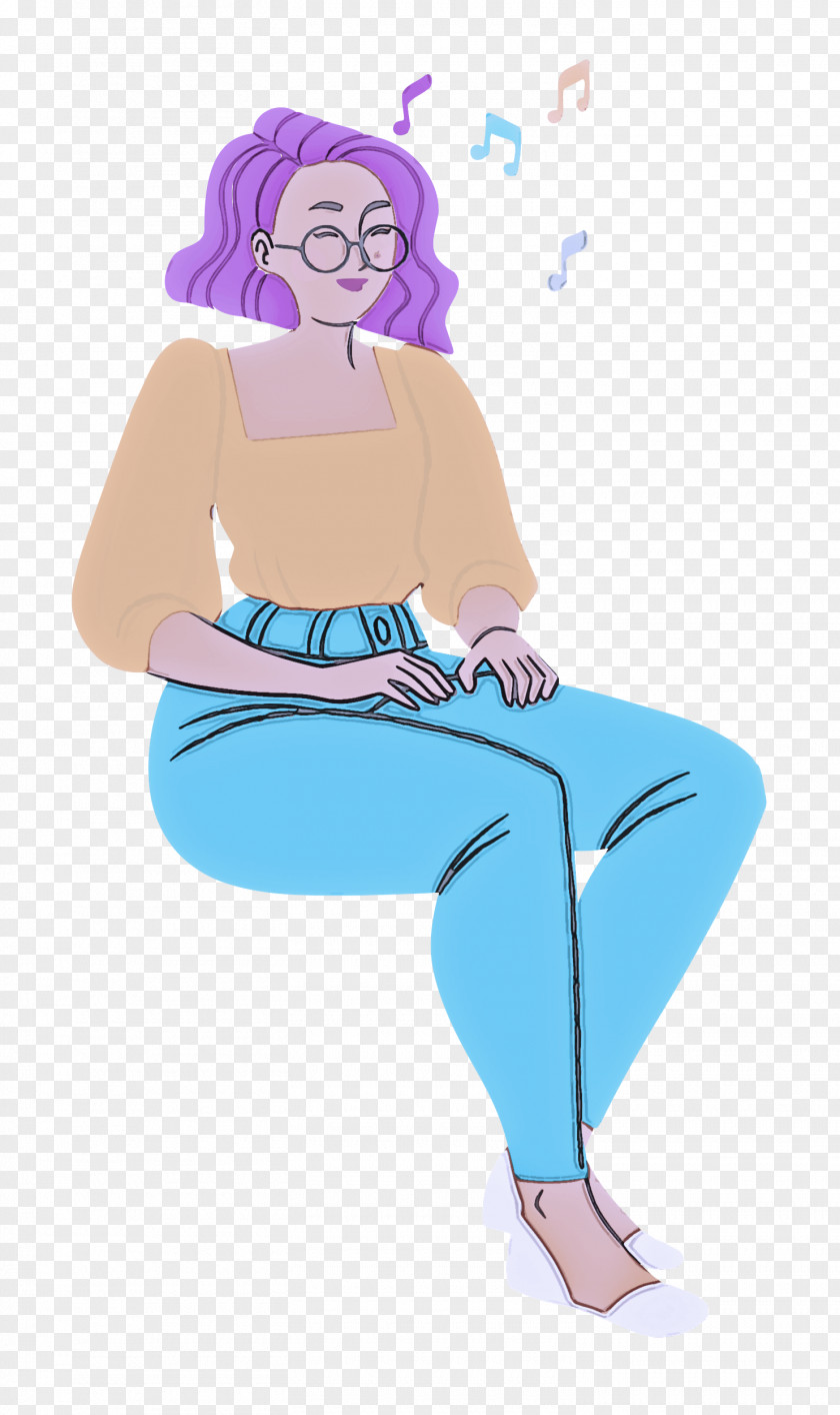 Sitting Girl Woman PNG