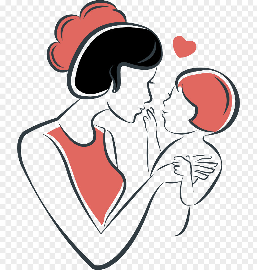Maternal And Child Illustration Silhouette PNG
