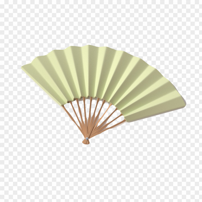 Yellow Japanese Folding Fan Hand Business PNG