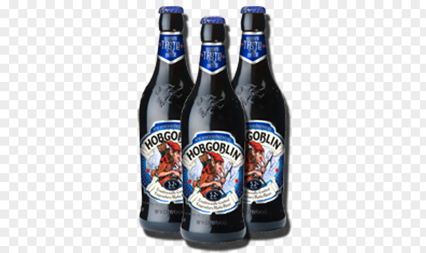 Beer Liqueur Bottle Wychwood Brewery Hobgoblin PNG