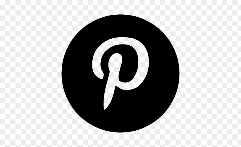 Pinterest Icon Black And White PNG