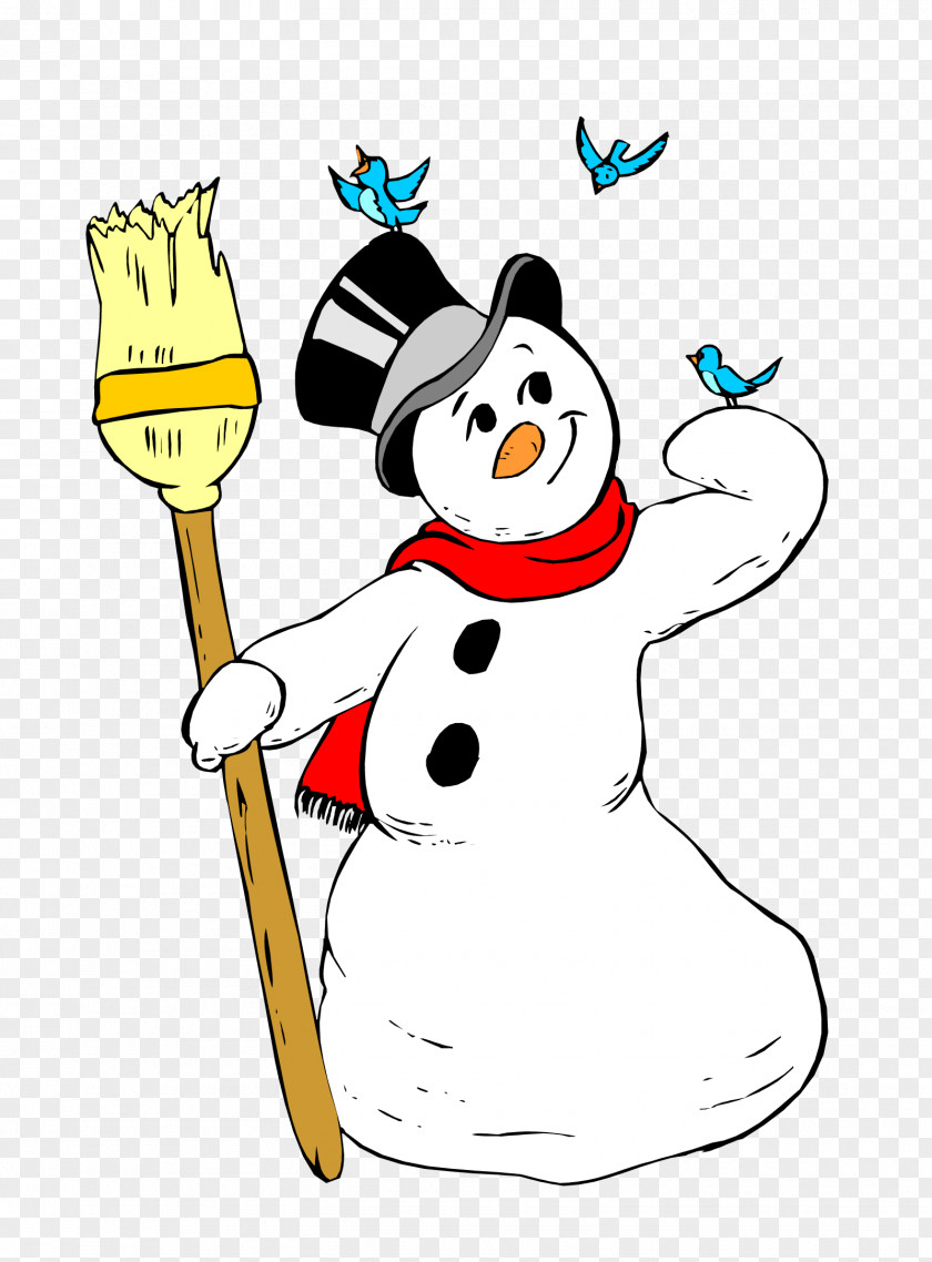 Take A Broom Snowman Animation Clip Art PNG
