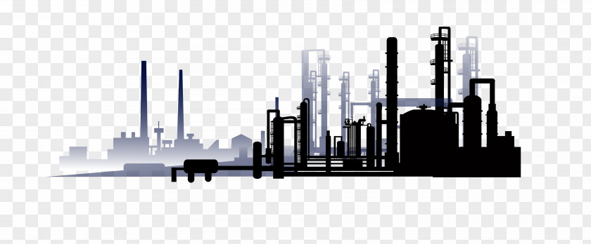 Vector Black Coal Factory Oil Refinery Euclidean Petroleum Refining PNG