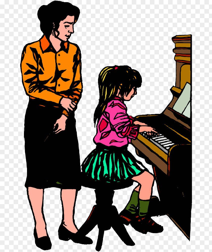 Instruct The Students To Play Piano Student Lesson Teacher Clip Art PNG