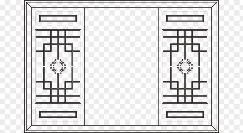 Traditional Chinese Classical Window 3D Computer Graphics PNG