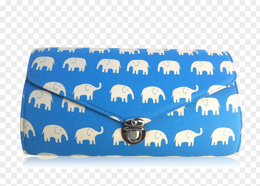 Blue Elephant Gift Coin Purse Baby Shower Birthday PNG