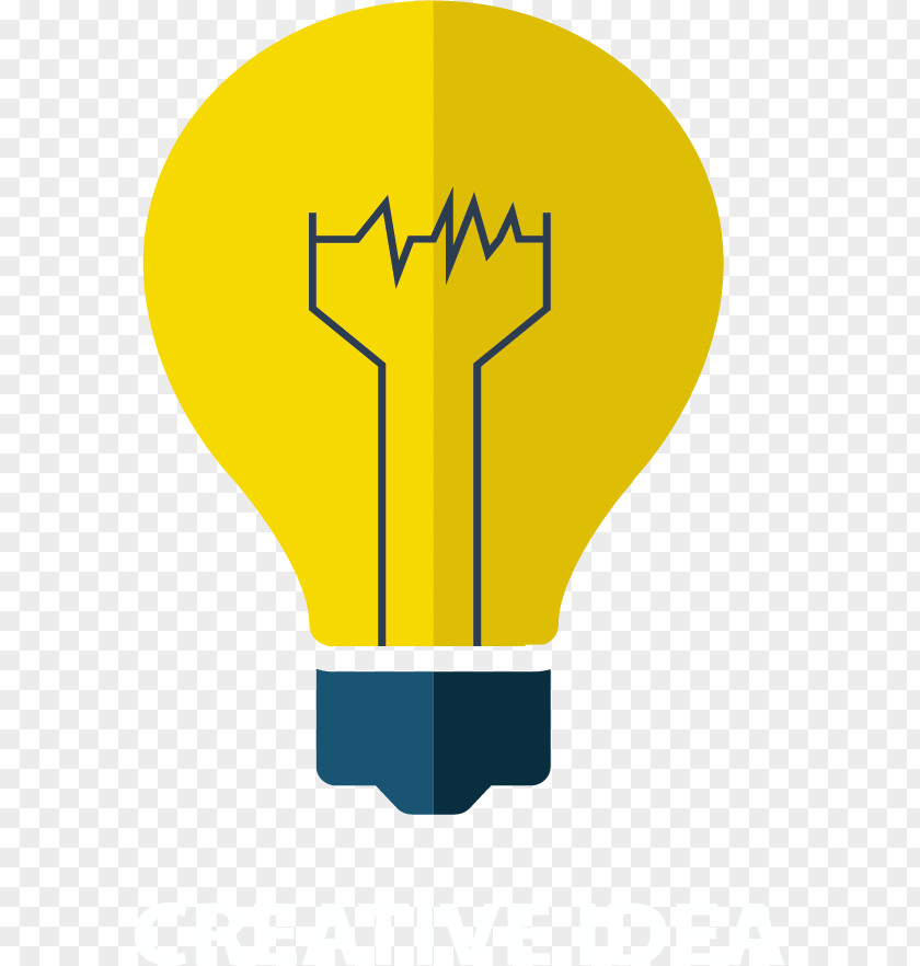 Bright Yellow Light Bulb Download Graphic Design PNG