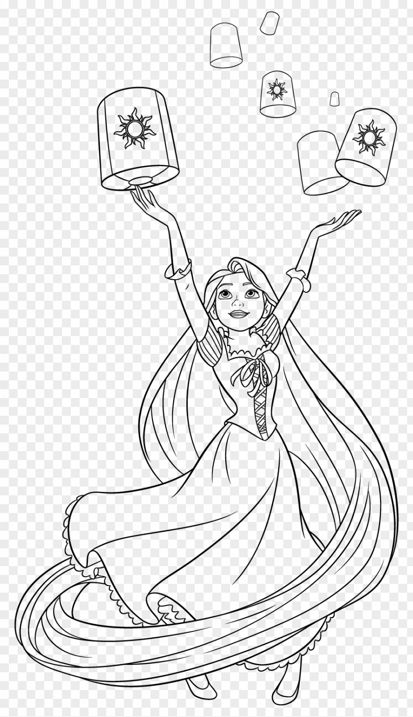Disney Princess Rapunzel Coloring Book Drawing Tiana PNG