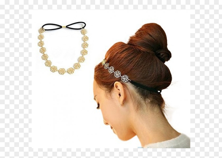 Flor Dourada Headband Hair Fashion Barrette Rose PNG