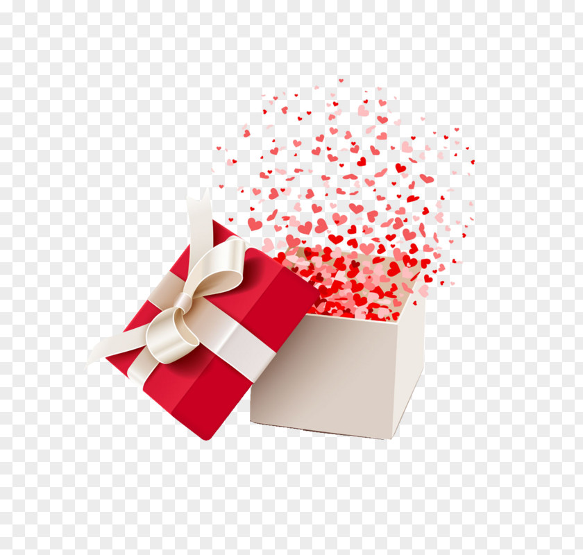 Surprise Gift Decorative Box Valentines Day PNG