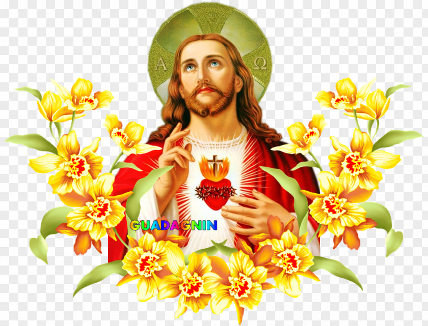 PASQUA Jesus Cut Flowers Easter Floral Design PNG