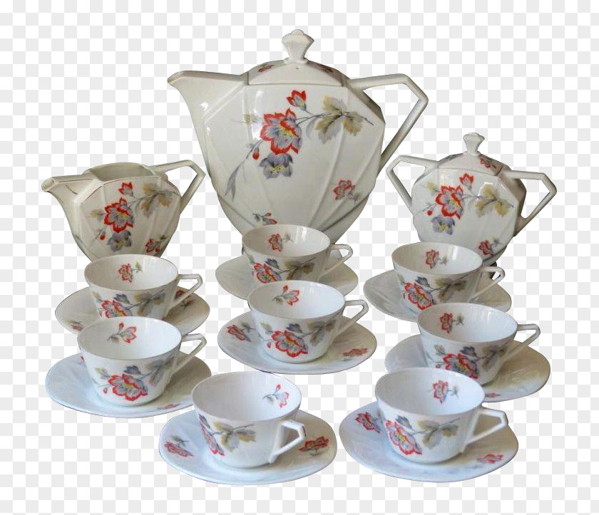 Porcelain Pots Coffee Cup Tea Saucer Ceramic PNG