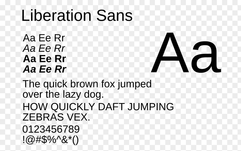 Tipografia Liberation Fonts Typeface Monospaced Font TrueType PNG