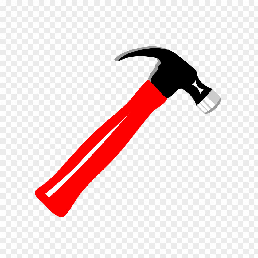 Cartoon Red Hammer Tool Drawing PNG