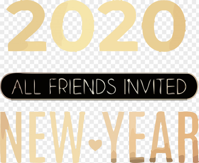 Logo Text Happy New Year 2020 Years PNG