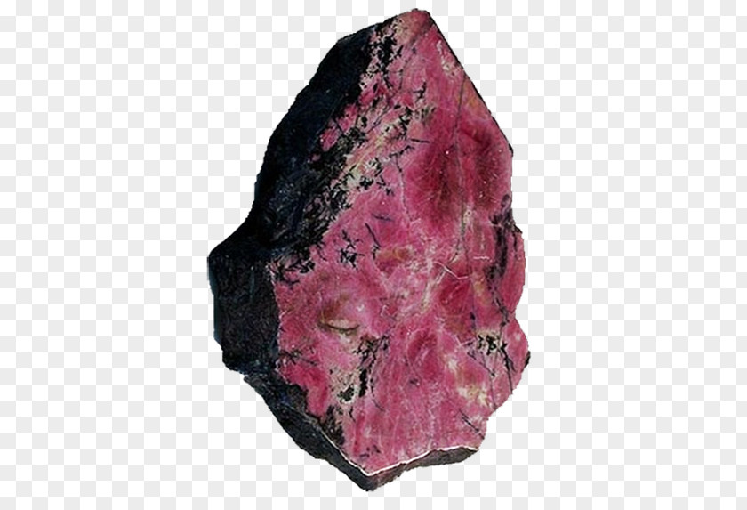 Stone Rhodonite Mineral Ural Pink PNG