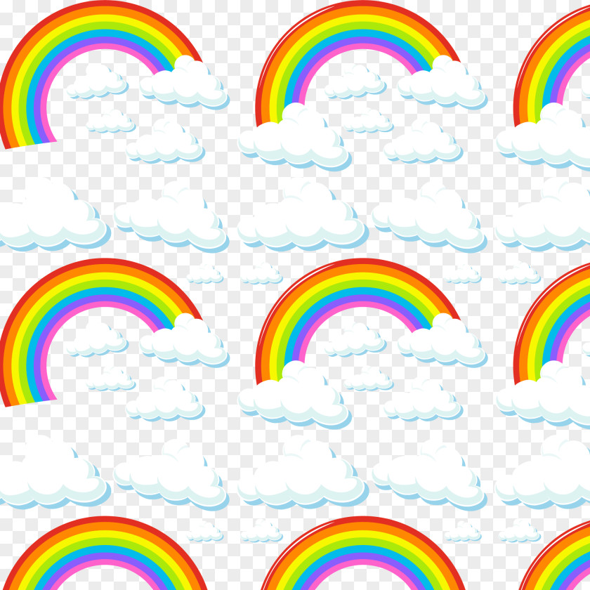 Vector Clouds And Rainbow Cloud Clip Art PNG