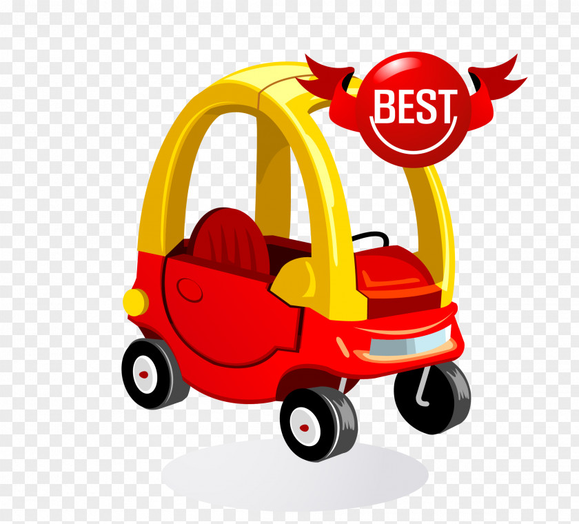 Children's Toy Car Vector Promotions Illustration PNG