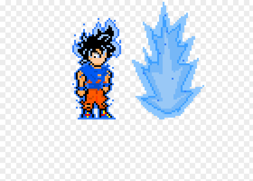 Goku Pixel Art PNG