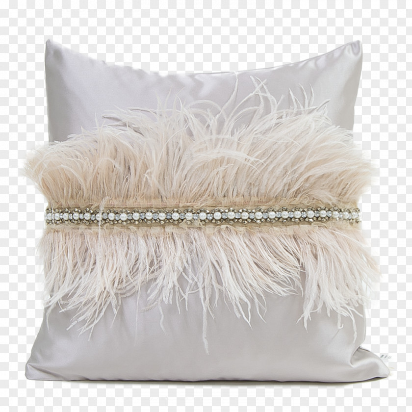 Home Decor Throw Pillows Feather Common Ostrich Silk PNG