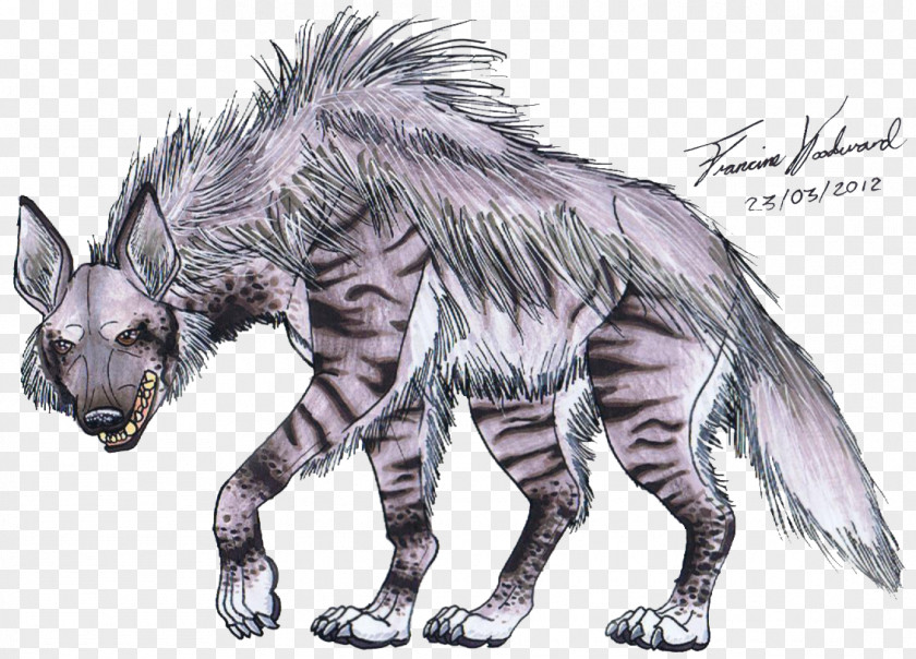 Hyena Striped Drawing Spotted PNG
