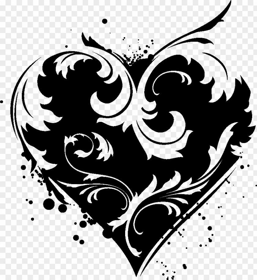 Visual Arts Blackandwhite Love Background Heart PNG