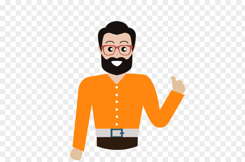 Bearded Man Paper Drawing PNG