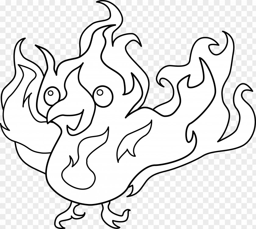 Black Phoenix Cliparts Line Art Drawing Coloring Book Clip PNG