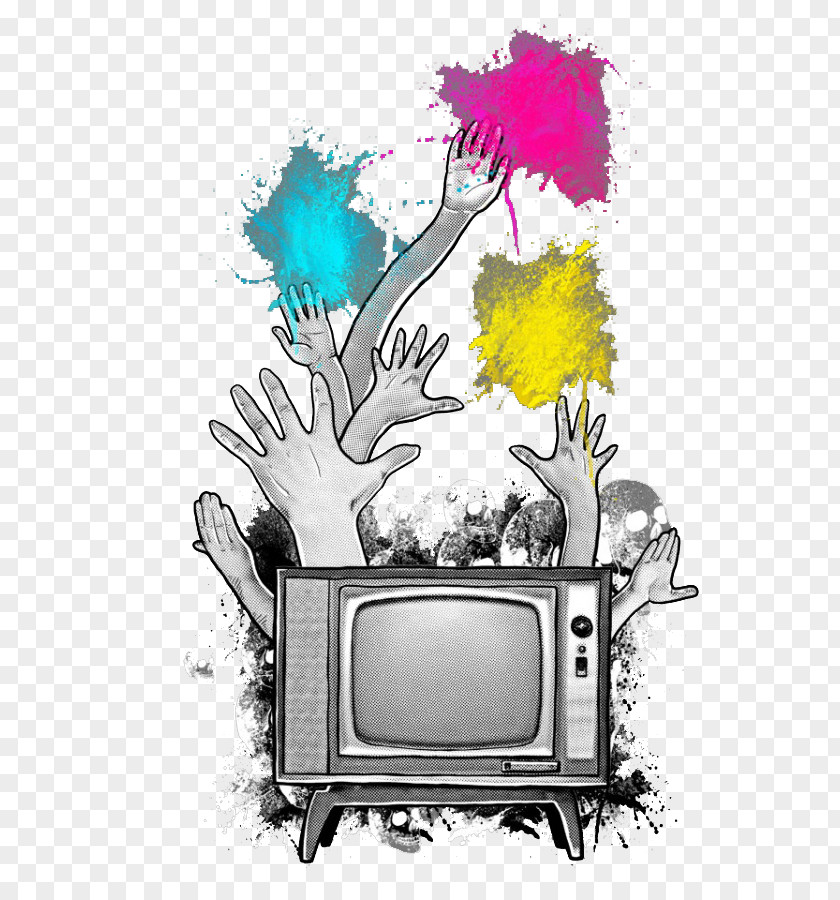 Simple TV Palm Illustration Television PNG