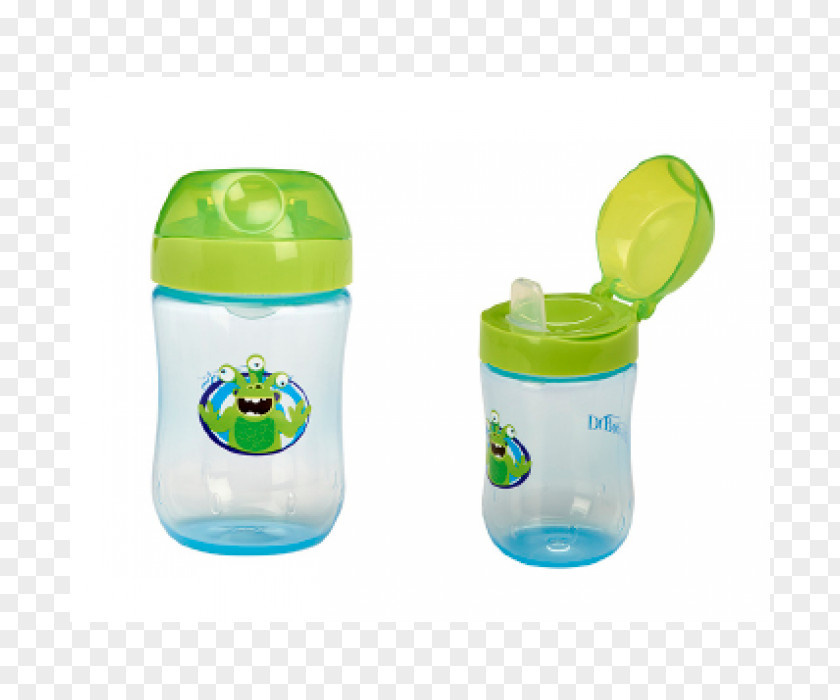 Baby Cot Toddler Cup Bottles Blue Green PNG