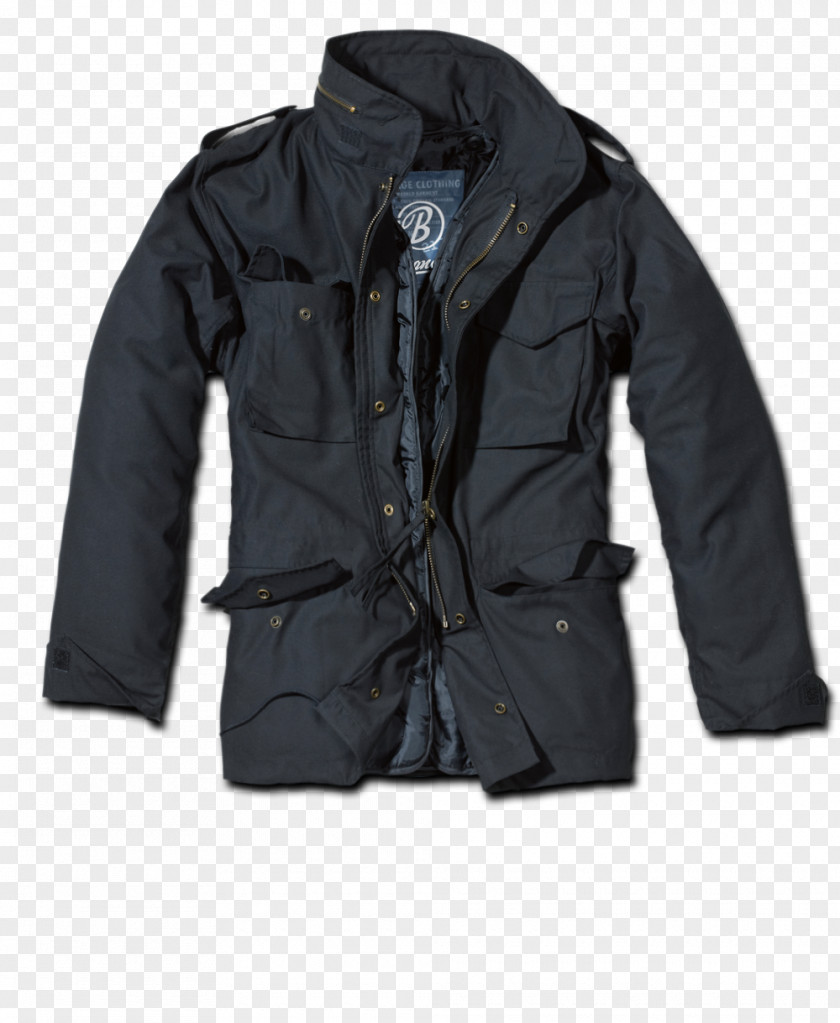 Black Jacket M-1965 Field Coat Clothing Snap Fastener PNG