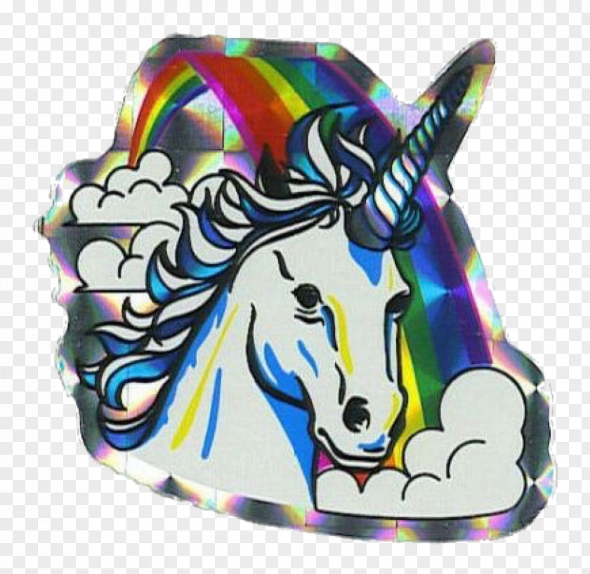 Unicorn Paper Sticker Foil PNG