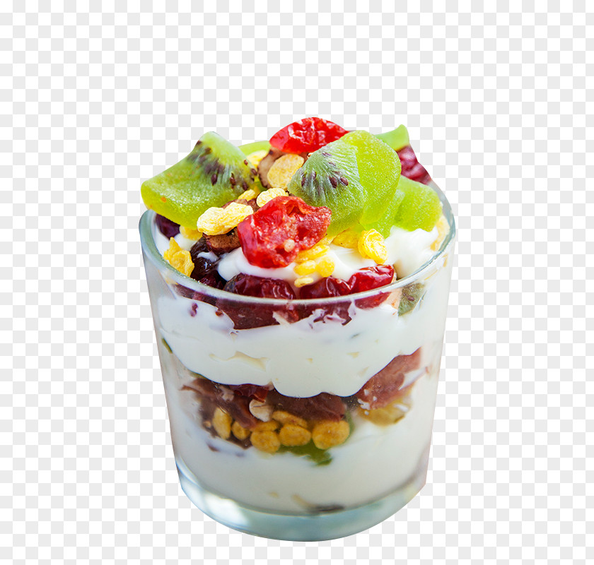 Cup Of Yogurt Fruit Cereal Trifle Breakfast Cholado Vegetarian Cuisine Parfait PNG