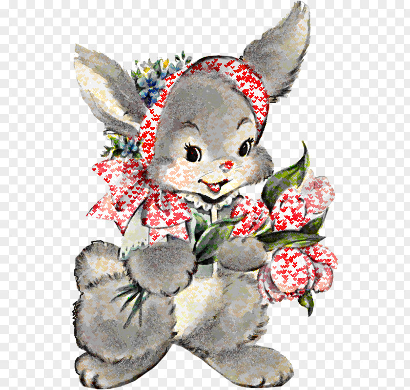 Easter Vigil Bunny Postcard Vintage Clothing Holiday PNG