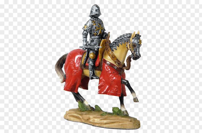 Knight Middle Ages Figurine Horse Statue PNG