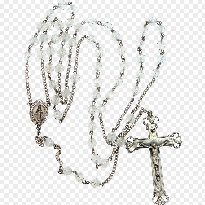 Silver Locket Necklace Rosary Body Jewellery PNG
