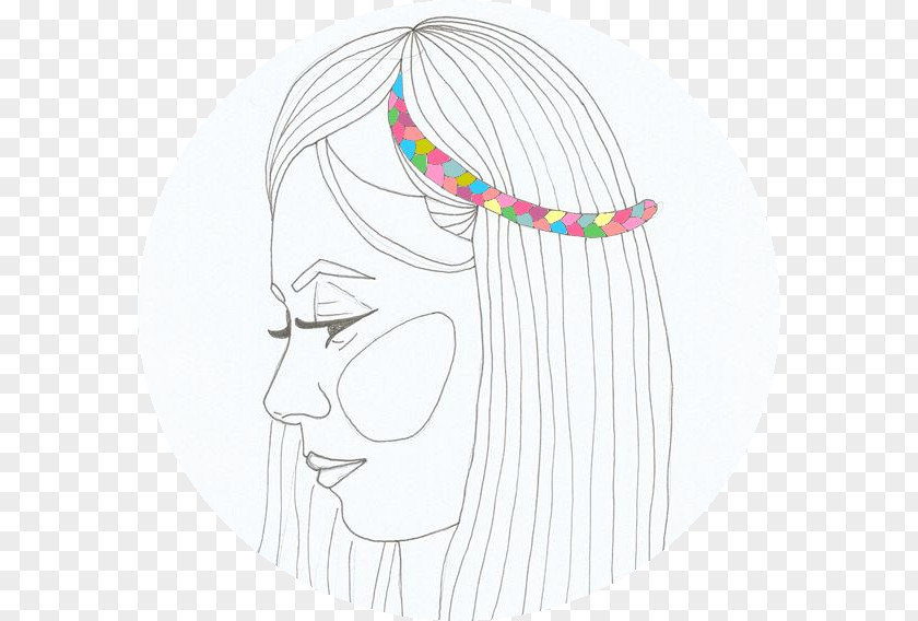 Ear Headgear Line Art Drawing PNG