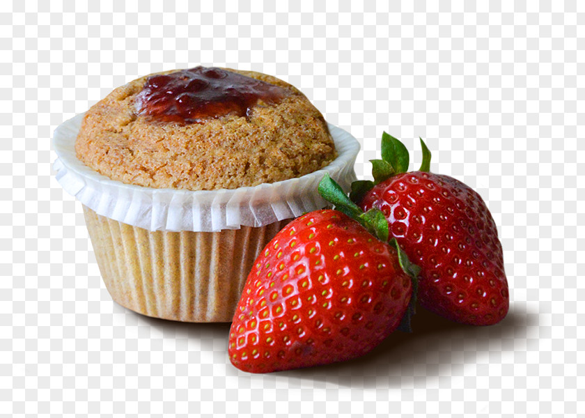 Muffin Cupcake Gluten Strawberry Dessert PNG