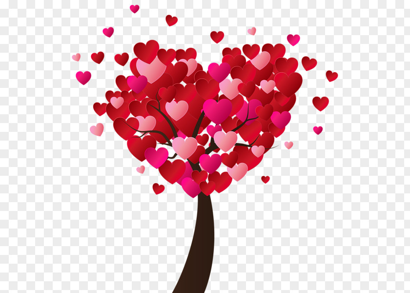 Valentines Day Heart Tree Valentine's Clip Art PNG