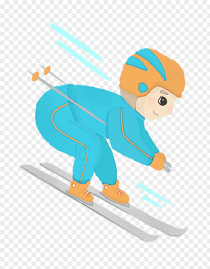 Skier Cartoon Ski Recreation Skiing PNG
