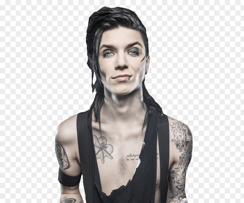 Smiling Andy Biersack Black Veil Brides American Satan Warped Tour PNG