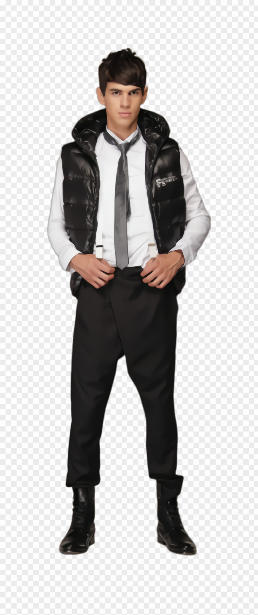 Vest Suit Clothing Outerwear Jacket Fur Hood PNG