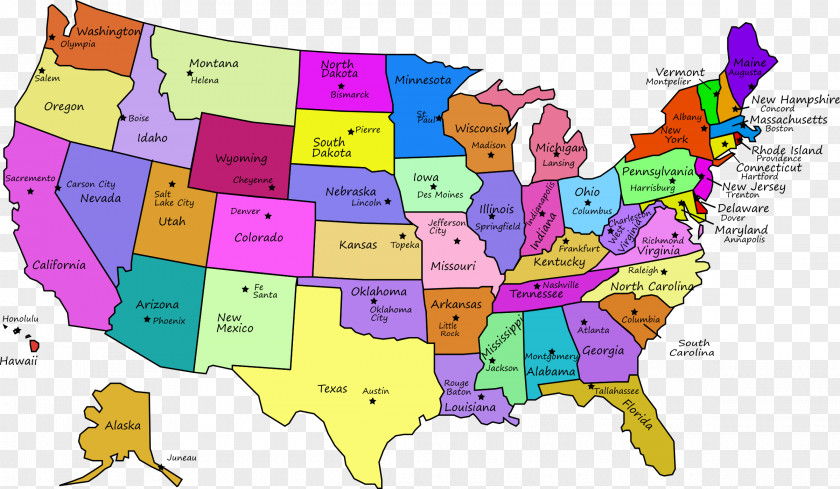 50 United States World Map U.S. State Blank PNG